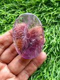 Ametrine Floral Carved Oval Shape Pendant – A Blend of Elegance, Energy and Empowerment | Birthday Gift | Valentine gift | Mother's Day gift