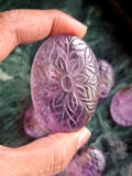 Ametrine Floral Carved Oval Shape Pendant – A Blend of Elegance, Energy and Empowerment | Birthday Gift | Valentine gift | Mother's Day gift