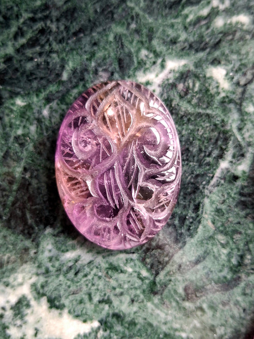 Ametrine Floral Carved Oval Shape Pendant – Spark Your Creativity and Awaken Intuition with Natural Harmony
