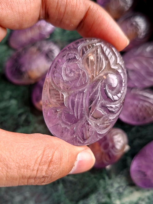 Ametrine Floral Carved Oval Shape Pendant – Spark Your Creativity and Awaken Intuition with Natural Harmony