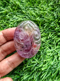 Ametrine Floral Carved Oval Shape Pendant – Spark Your Creativity and Awaken Intuition with Natural Harmony