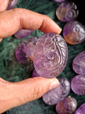 Ametrine Floral Carved Oval Shape Pendant – A Symbol of Inspired Thought, Inner Calm and Spiritual Grace | Weight 35 gms
