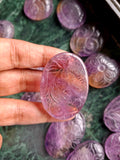 Ametrine Floral Carved Oval Shape Pendant – A Symbol of Inspired Thought, Inner Calm and Spiritual Grace | Weight 35 gms