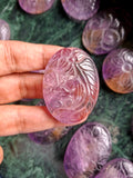 Ametrine Floral Carved Oval Shape Pendant – A Symbol of Inspired Thought, Inner Calm and Spiritual Grace | Weight 35 gms