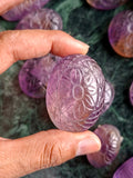 Ametrine Floral Carved Oval Shape Pendant – An Exquisite Blend of Beauty, Creativity and Spiritual Power | Weight: 34 gms