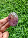 Ametrine Floral Carved Oval Shape Pendant – An Exquisite Blend of Beauty, Creativity and Spiritual Power | Weight: 34 gms