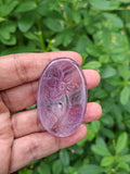 Ametrine Floral Carved Oval Shape Pendant – A Harmonious Gem of Creativity, Intuition & Elegance | Weight 37 gms