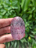 Ametrine Floral Carved Oval Shape Pendant – A Harmonious Gem of Creativity, Intuition & Elegance | Weight 37 gms