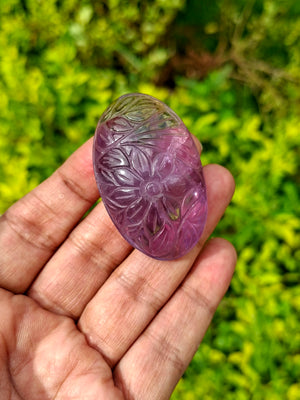 Ametrine Floral Carved Oval Shape gemstone for Pendant or Jewelry Making: A Perfect Blend of Nature’s Beauty and Healing Energy