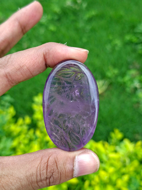 Ametrine Floral Carved Oval Shape gemstone for Pendant or Jewelry Making: A Perfect Blend of Nature’s Beauty and Healing Energy