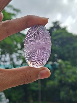 Ametrine Floral Carved Oval Shape gemstone for Pendant or Jewelry Making: A Perfect Blend of Nature’s Beauty and Healing Energy