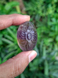 Ametrine Floral Carved Oval Shape Gemstone for Pendant or Jewelry Making: A Daily Wear Talisman for Protection, Clarity, and Success