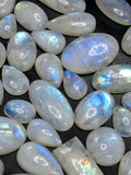 Rainbow Moonstone Flashy Cabochons Lot of 130 Pieces – High Quality Gemstones for Jewelry Making, Healing Crystal for Calm Mind & Protection | Loose Gemstone
