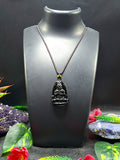 Black Obsidian Kwan Yin Pendant with Obsidian Bead Mala – A Sacred Blend of Peace, Protection, and Prosperity | Gemstone Mala | Birthday Gift