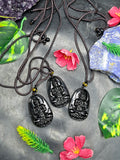 Black Obsidian Kwan Yin Pendant with Obsidian Bead Mala – A Sacred Blend of Peace, Protection, and Prosperity | Gemstone Mala | Birthday Gift