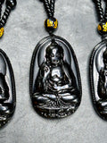 Black Obsidian Kwan Yin Pendant with Obsidian Bead Mala – A Divine Blend of Protection, Compassion, and Spiritual Harmony | Gemstone Mala | Birthday Gift | ONE PIECE ONLY