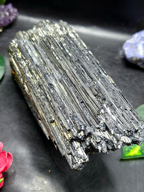 Black Tourmaline Specimen – 1800 gms, 4 Inches Powerful Crystal for Protection, Grounding, Healing & Home Décor