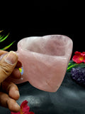 Rose Quartz Heart-Shaped Cup: Symbol of Love, Serenity, and Elegant Home Décor