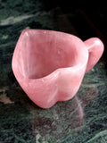Rose Quartz Heart-Shaped Cup: Symbol of Love, Serenity, and Elegant Home Décor