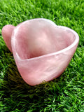 Rose Quartz Heart-Shaped Cup: Symbol of Love, Serenity, and Elegant Home Décor