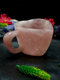 Rose Quartz Heart-Shaped Cup: Symbol of Love, Serenity, and Elegant Home Décor