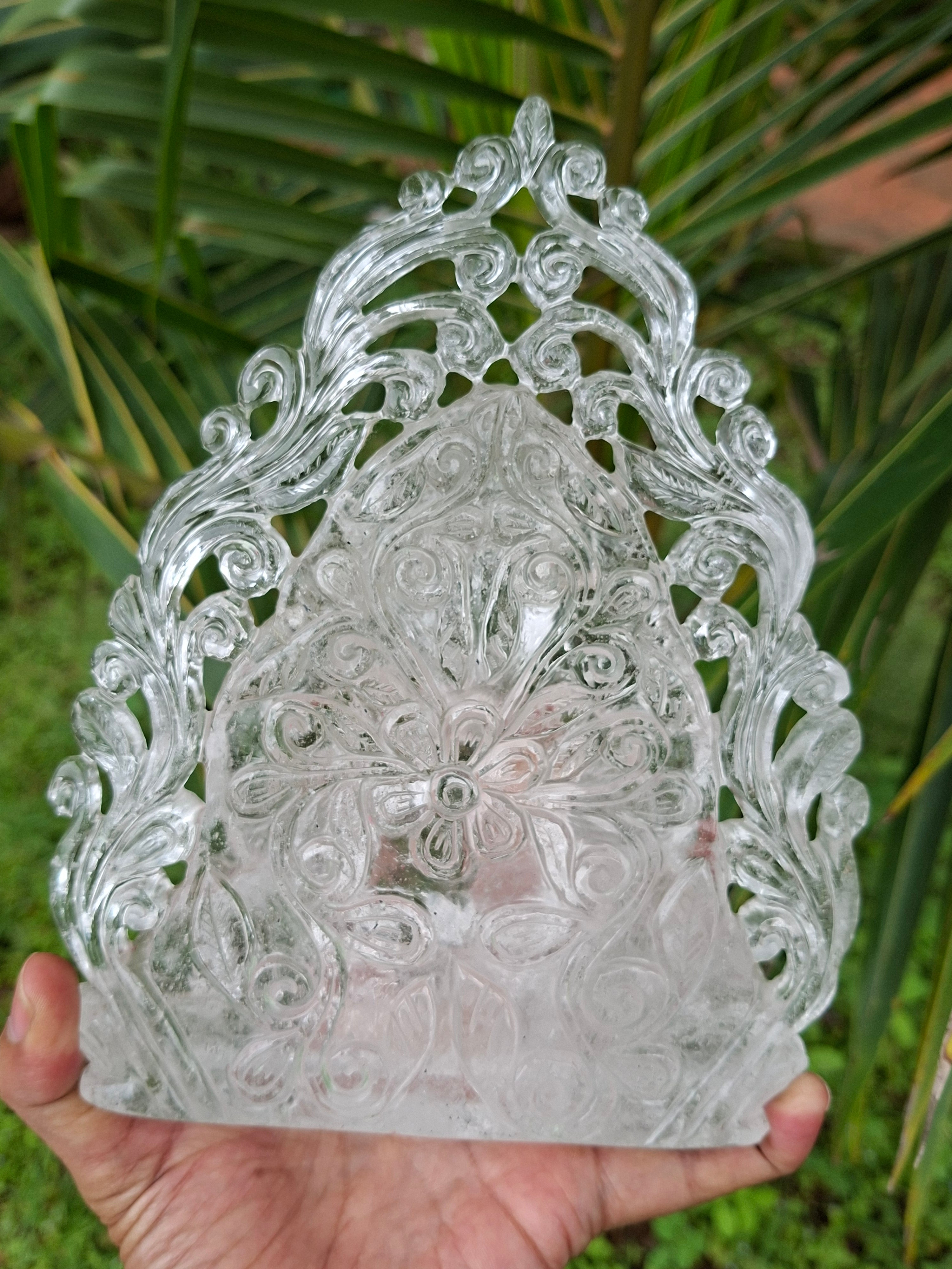 Lord Ganesh Statue in Himalayan Quartz: A Divine Symbol of Peace, Prosperity, and Spiritual Healing | Reiki/Chakra/Healing/Energy | Home Decor