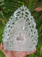 Lord Ganesh Statue in Himalayan Quartz: A Divine Symbol of Peace, Prosperity, and Spiritual Healing | Reiki/Chakra/Healing/Energy | Home Decor