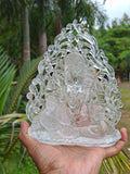 Lord Ganesh Statue in Himalayan Quartz: A Divine Symbol of Peace, Prosperity, and Spiritual Healing | Reiki/Chakra/Healing/Energy | Home Decor