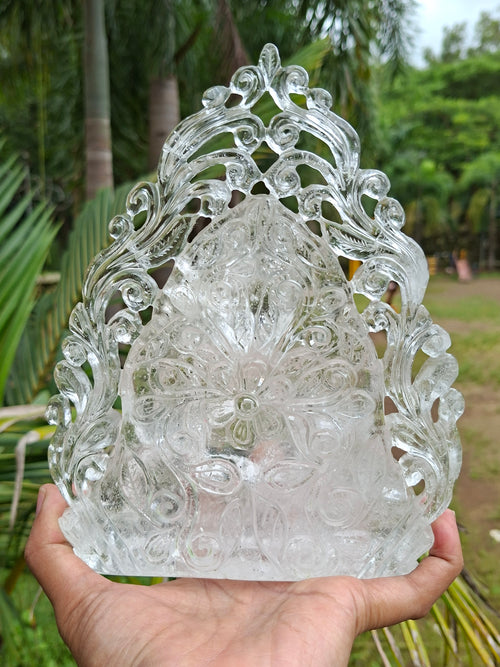 Lord Ganesh Statue in Himalayan Quartz: A Divine Symbol of Peace, Prosperity, and Spiritual Healing | Reiki/Chakra/Healing/Energy | Home Decor