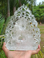 Lord Ganesh Statue in Himalayan Quartz: A Divine Symbol of Peace, Prosperity, and Spiritual Healing | Reiki/Chakra/Healing/Energy | Home Decor