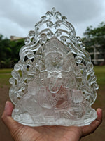 Lord Ganesh Statue in Himalayan Quartz: A Divine Symbol of Peace, Prosperity, and Spiritual Healing | Reiki/Chakra/Healing/Energy | Home Decor
