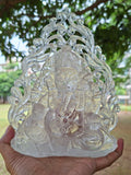 Lord Ganesh Statue in Himalayan Quartz: A Divine Symbol of Peace, Prosperity, and Spiritual Healing | Reiki/Chakra/Healing/Energy | Home Decor