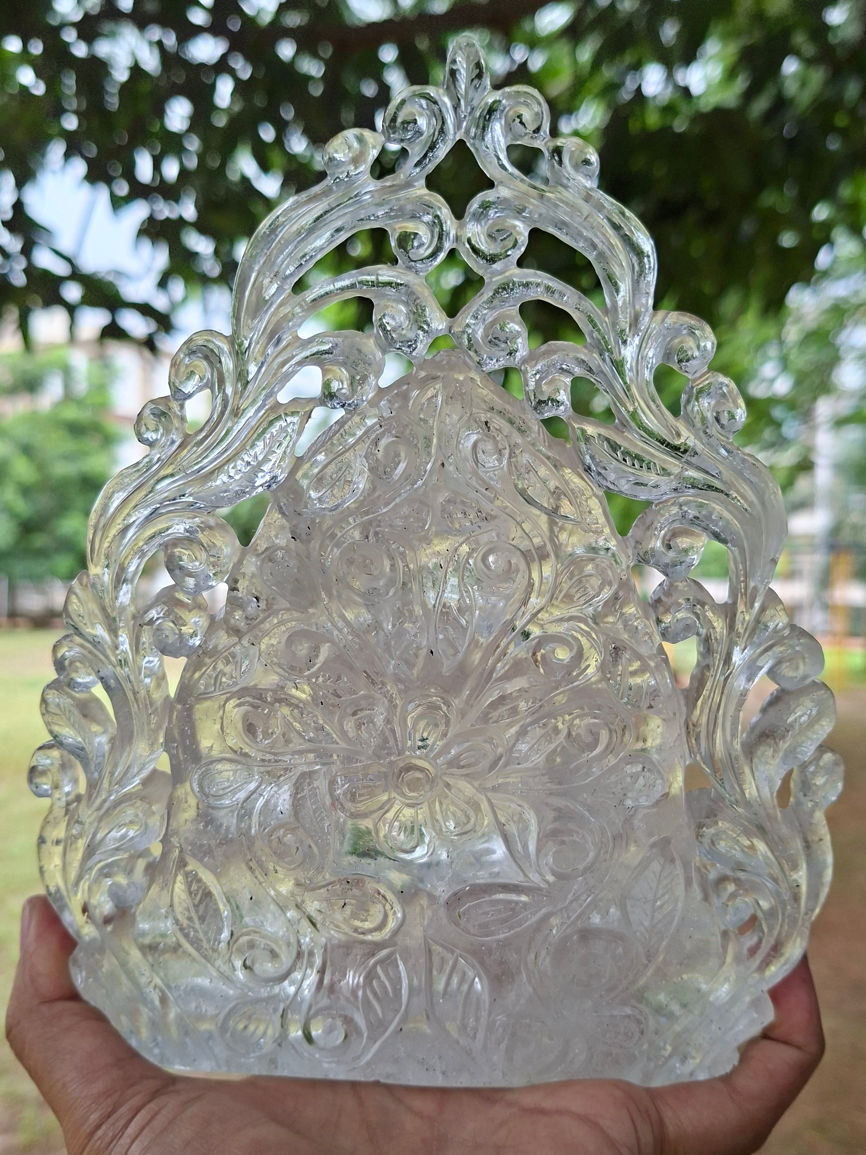 Lord Ganesh Statue in Himalayan Quartz: A Divine Symbol of Peace, Prosperity, and Spiritual Healing | Reiki/Chakra/Healing/Energy | Home Decor