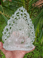 Lord Ganesh Statue in Himalayan Quartz: A Divine Symbol of Peace, Prosperity, and Spiritual Healing | Reiki/Chakra/Healing/Energy | Home Decor