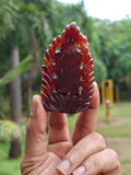 Goddess Kali Statue in Hessonite Garnet (Gomed) Stone: Elevate Your Space with Divine Power and Prosperity | Weight 710 carats