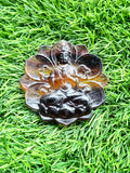 Guanyin Bodhisattva Carving on Lotus in Multi-Fluorite Stone – 97 gms, 3 Inches | Reiki/Chakra/Healing/Energy | Home Decor