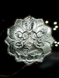 Guanyin Bodhisattva Carving on Lotus in Natural Clear Quartz – 106 gms, 3 Inches | Spiritual Healing Crystal, Meditation Tool, Home & Office Decor