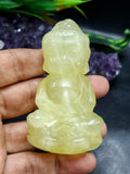 Baby Lord Buddha Carving in Citrine Gemstone – A Radiant Symbol of Peace, Positivity, and Prosperity | Home Decor | Weight 129  gms