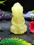 Baby Lord Buddha Carving in Citrine Gemstone – A Radiant Symbol of Peace, Positivity, and Prosperity | Home Decor | Weight 129  gms