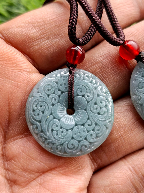 Hetian Green Jade Doughnut-shaped pendant mala: A Powerful Tool for Protection and Manifestation | ONE PIECE ONLY