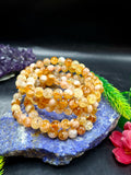 Natural Citrine Bracelet 8mm Beads – Stone of Wealth, Solar Plexus Chakra Balancing, Prosperity & Healing Crystal Jewelry | ONE PIECE ONLY