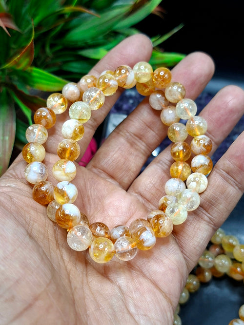 Natural Citrine Bracelet 8mm Beads – Stone of Wealth, Solar Plexus Chakra Balancing, Prosperity & Healing Crystal Jewelry | ONE PIECE ONLY