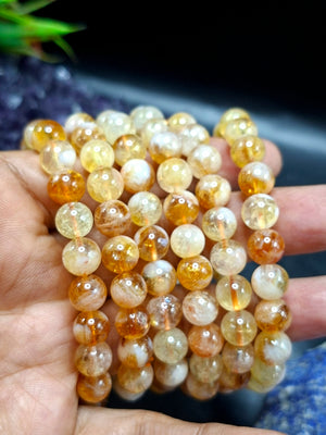 Natural Citrine Bracelet 8mm Beads – Stone of Wealth, Solar Plexus Chakra Balancing, Prosperity & Healing Crystal Jewelry | ONE PIECE ONLY