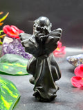 Black Obsidian Winged Angel Carving – Symbol of Protection, Healing & Divine Guidance | Weight 98 gm
