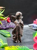 Garnet Winged Angel Carving – A Symbol of Strength, Prayer, and Divine Love | Weight 141 gm