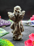 Yooperlite Winged Angel Carving – Hand-Carved Angel with Folded Hands for Prayer, Positive Energy, Home & Office Décor, 110 gms, 4 Inches