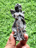 Yooperlite Winged Angel Carving – Hand-Carved Angel with Folded Hands for Prayer, Positive Energy, Home & Office Décor, 110 gms, 4 Inches