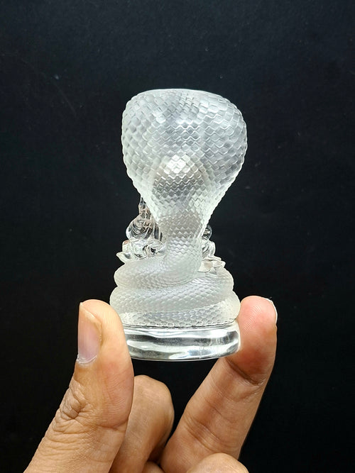 Lord Buddha Protected by Serpent Carving in Himalayan Quartz – A Symbol of Divine Protection, Serenity, and Enlightenment | Reiki/Chakra/Healing/Energy | Home Decor