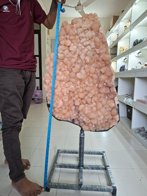 Museum-Grade Stilbite Cluster on Stand (36 kg) – Divine Healing Crystal Masterpiece | Reiki/Chakra/Healing/Energy