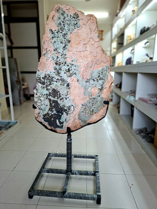 Museum-Grade Stilbite Cluster on Stand (36 kg) – Divine Healing Crystal Masterpiece | Reiki/Chakra/Healing/Energy